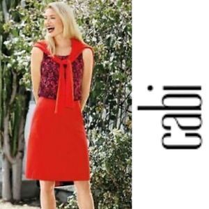 Cabi Cameo Print Tank Top Shirt Blouse Purple Red Medium #3258